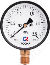 Манометр ТМ-310Р д.63 с нижн. подк. 1/4" 0-10бар (1/100)