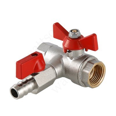 Кран шар. VALTEC с обратным клапаном и дренажом 1/2" (8/48)