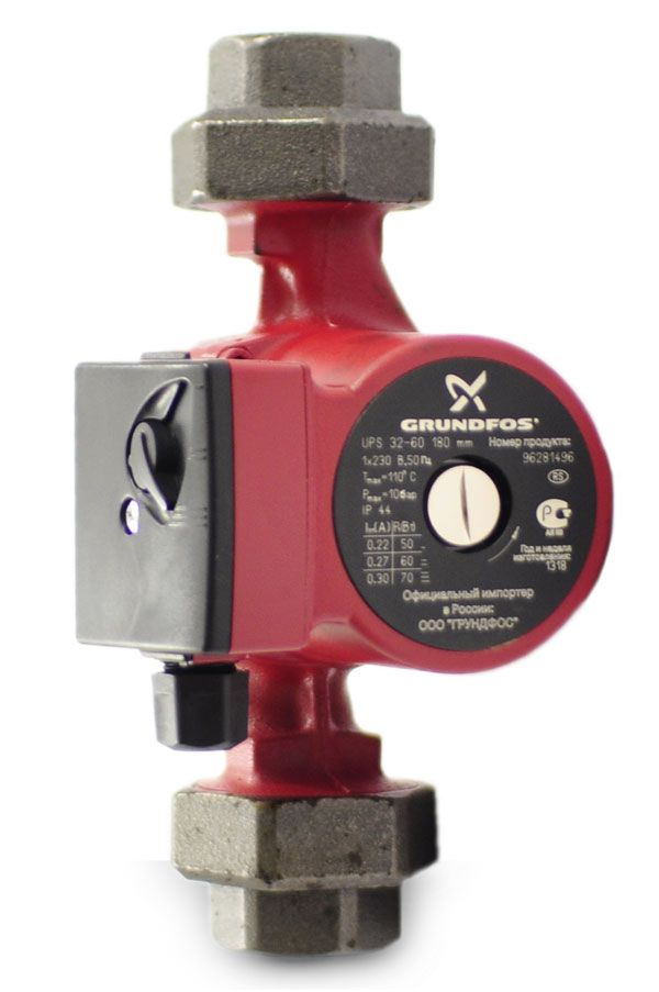 Насос циркуляционный Grundfos UPS 32-60 с гайками
