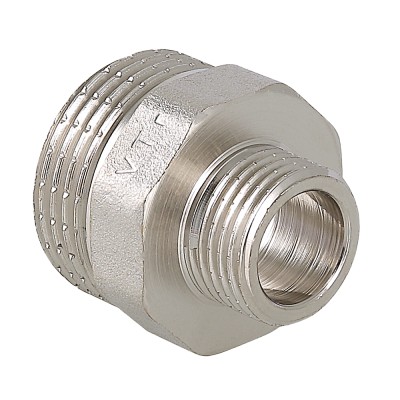 Ниппель-переходник VALTEC 3/8"х1/4" никель