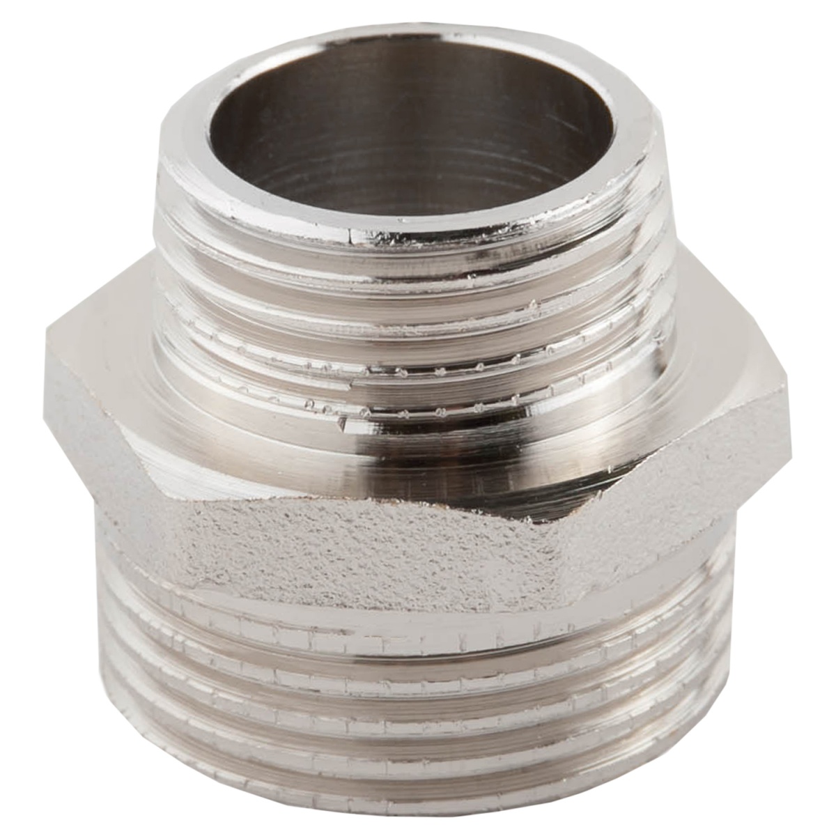 Ниппель латунный переходной 1/2"х3/8" (10/500)