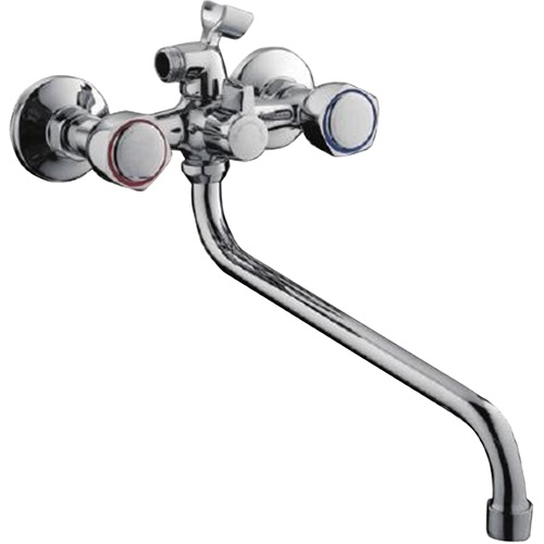 Смеситель ванна длинный излив (мах.круглый) картридж. перекл. F2209-2