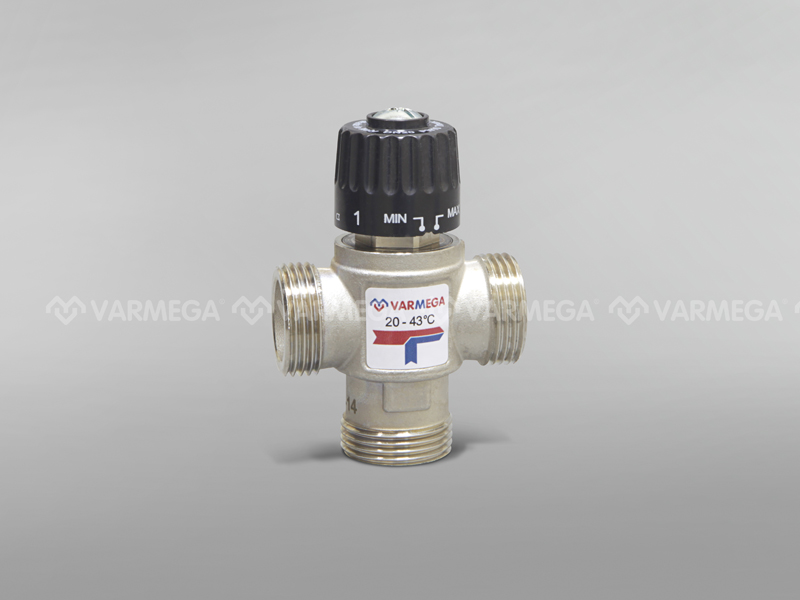 Термостат. смесит. клапан VARMEGA-Т15 3х1"  М 20-43*(151002N AJ-UT)
